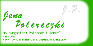 jeno polereczki business card